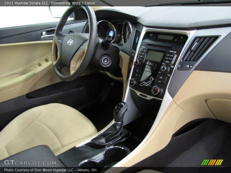 Shimmering White / Camel 2011 Hyundai Sonata GLS