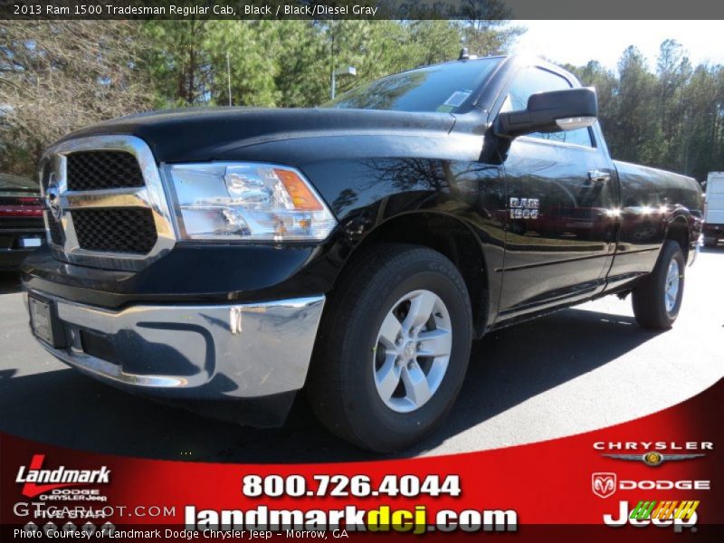 Black / Black/Diesel Gray 2013 Ram 1500 Tradesman Regular Cab
