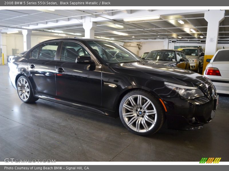 Black Sapphire Metallic / Black 2008 BMW 5 Series 550i Sedan