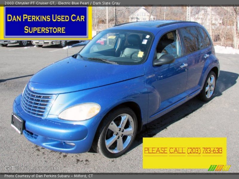 Electric Blue Pearl / Dark Slate Gray 2003 Chrysler PT Cruiser GT