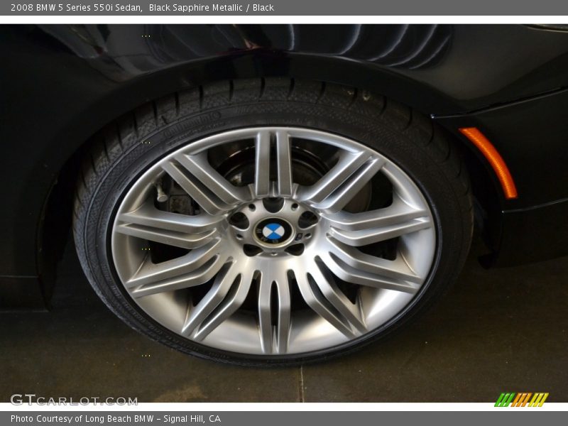 Black Sapphire Metallic / Black 2008 BMW 5 Series 550i Sedan