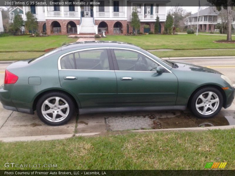 Emerald Mist Metallic / Willow 2003 Infiniti G 35 Sedan