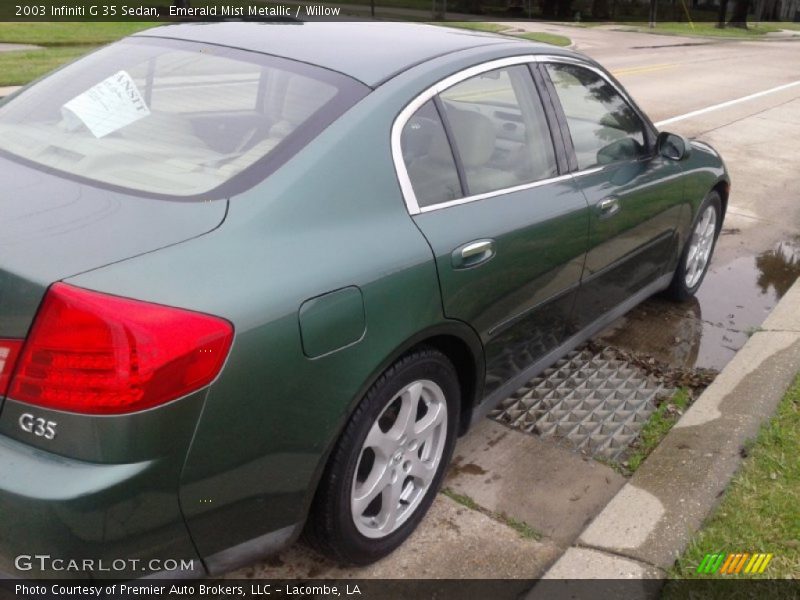 Emerald Mist Metallic / Willow 2003 Infiniti G 35 Sedan