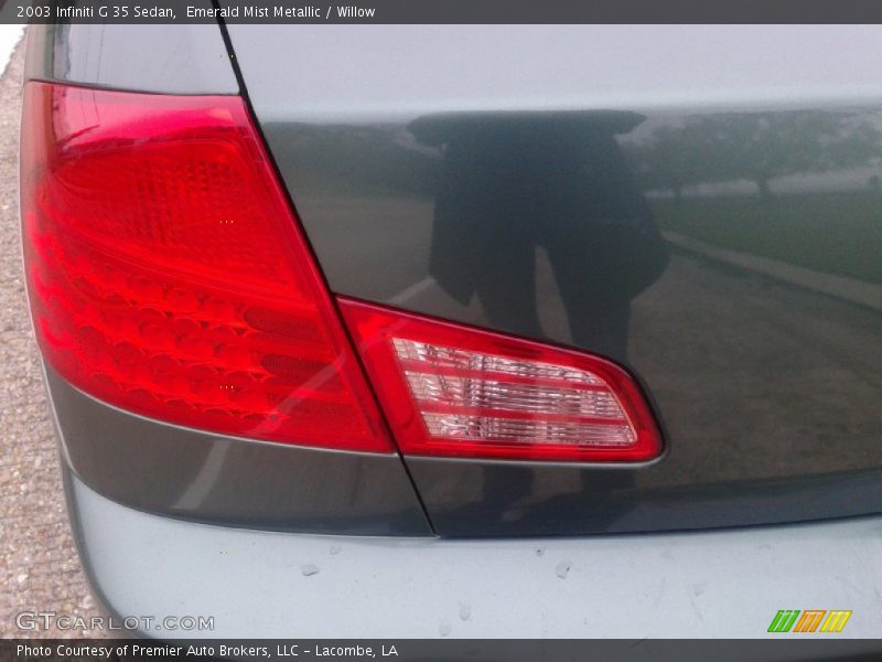 Emerald Mist Metallic / Willow 2003 Infiniti G 35 Sedan