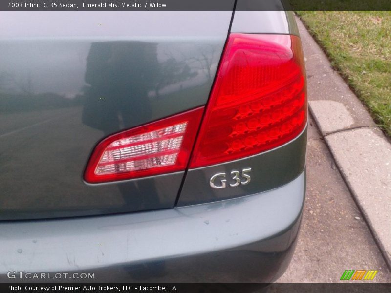 Emerald Mist Metallic / Willow 2003 Infiniti G 35 Sedan
