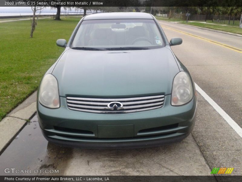 Emerald Mist Metallic / Willow 2003 Infiniti G 35 Sedan