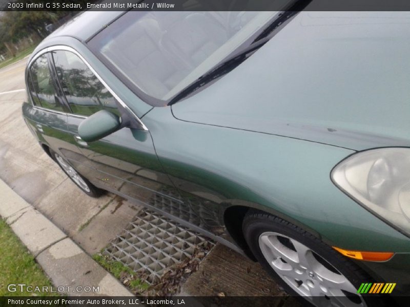 Emerald Mist Metallic / Willow 2003 Infiniti G 35 Sedan