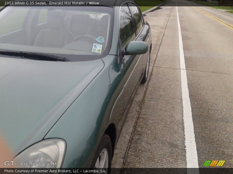 Emerald Mist Metallic / Willow 2003 Infiniti G 35 Sedan