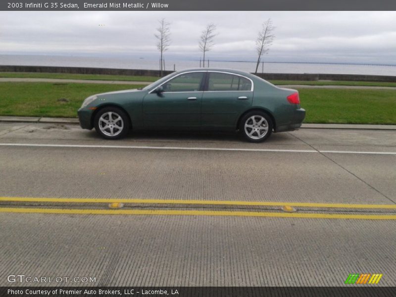 Emerald Mist Metallic / Willow 2003 Infiniti G 35 Sedan