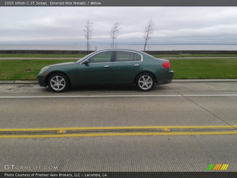 Emerald Mist Metallic / Willow 2003 Infiniti G 35 Sedan