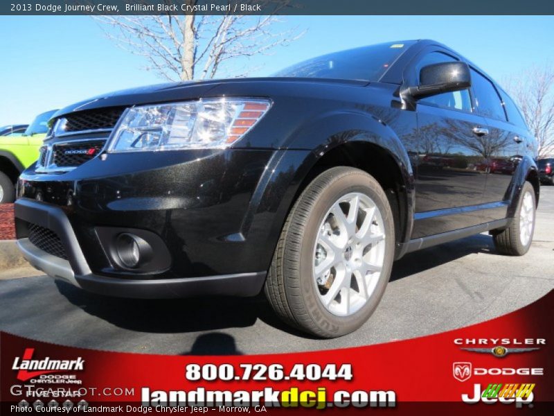 Brilliant Black Crystal Pearl / Black 2013 Dodge Journey Crew