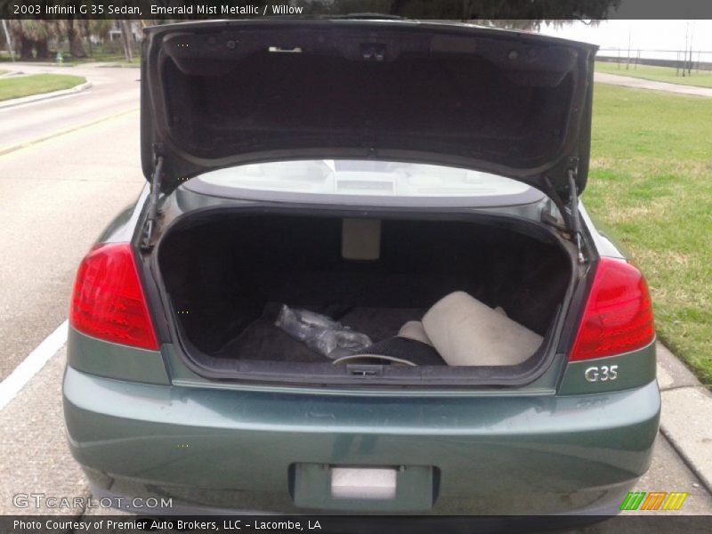 Emerald Mist Metallic / Willow 2003 Infiniti G 35 Sedan