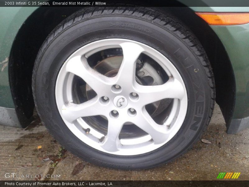 Emerald Mist Metallic / Willow 2003 Infiniti G 35 Sedan