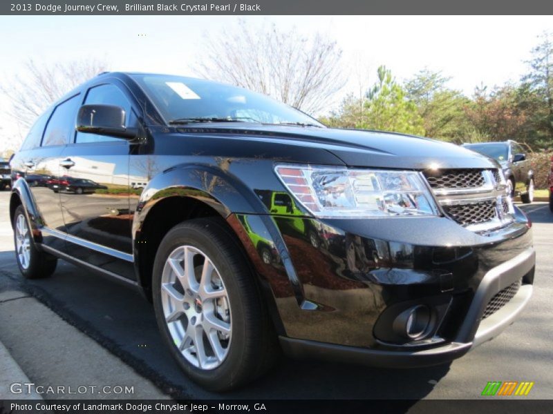 Brilliant Black Crystal Pearl / Black 2013 Dodge Journey Crew