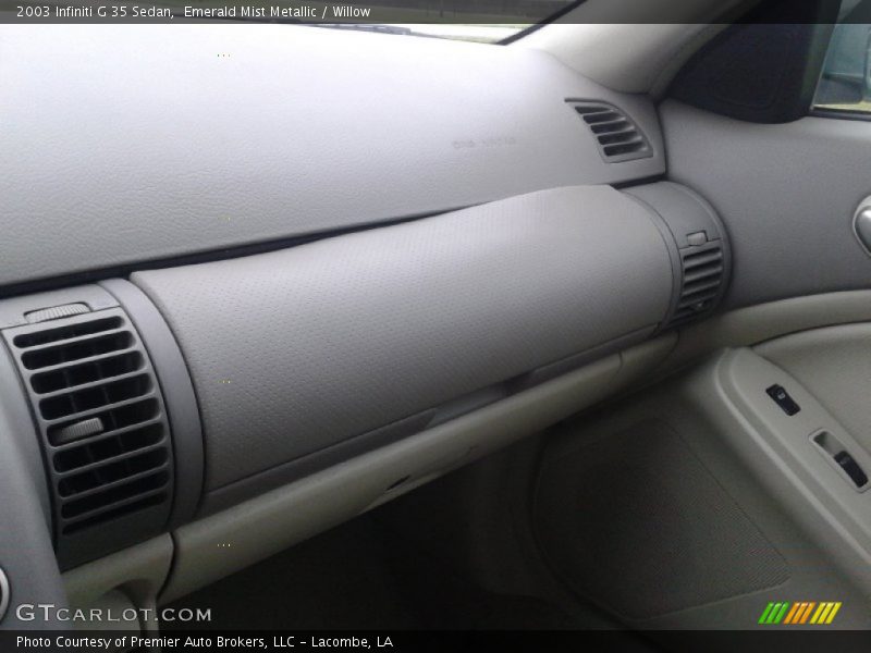 Emerald Mist Metallic / Willow 2003 Infiniti G 35 Sedan