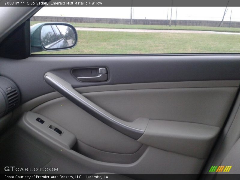 Emerald Mist Metallic / Willow 2003 Infiniti G 35 Sedan