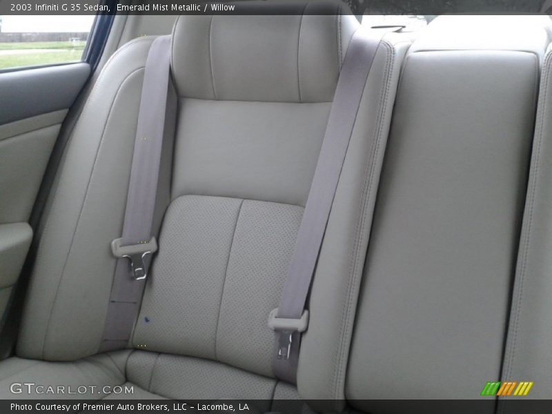 Emerald Mist Metallic / Willow 2003 Infiniti G 35 Sedan