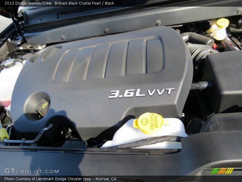 Brilliant Black Crystal Pearl / Black 2013 Dodge Journey Crew