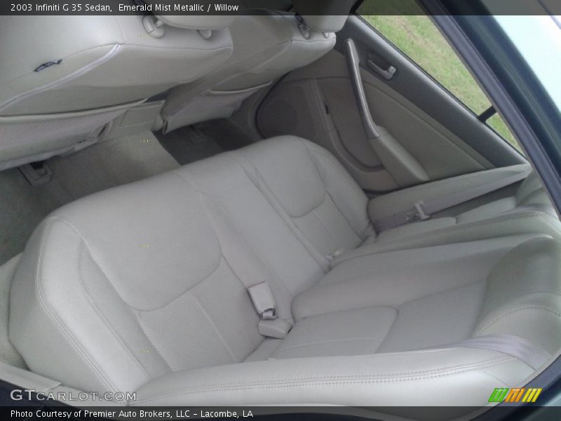 Emerald Mist Metallic / Willow 2003 Infiniti G 35 Sedan