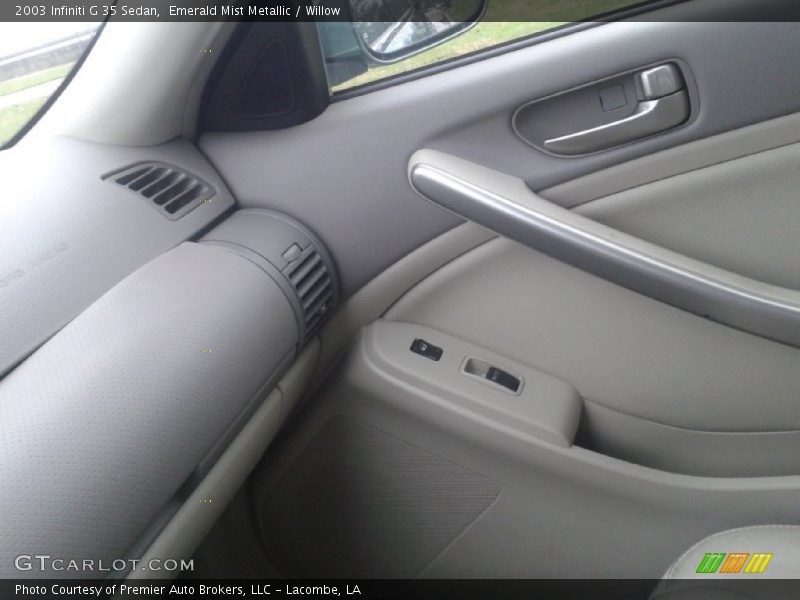 Emerald Mist Metallic / Willow 2003 Infiniti G 35 Sedan
