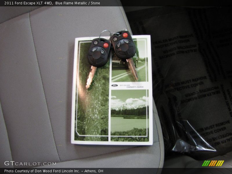 Blue Flame Metallic / Stone 2011 Ford Escape XLT 4WD