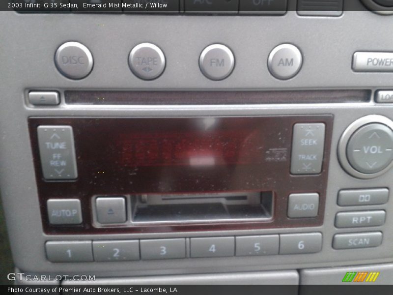 Emerald Mist Metallic / Willow 2003 Infiniti G 35 Sedan