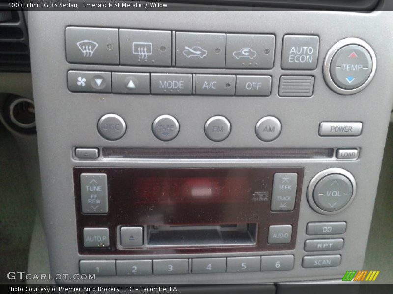 Emerald Mist Metallic / Willow 2003 Infiniti G 35 Sedan
