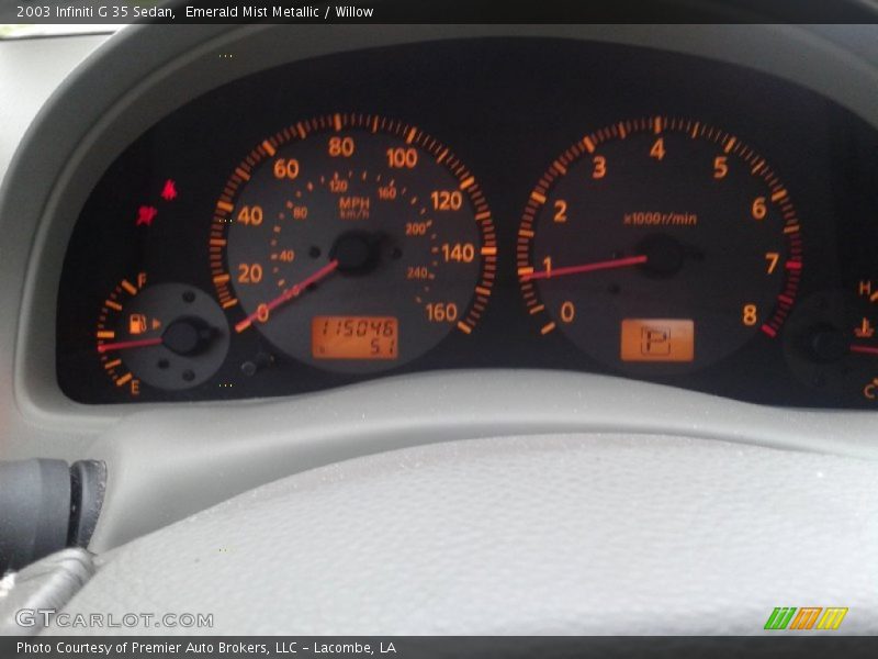 Emerald Mist Metallic / Willow 2003 Infiniti G 35 Sedan