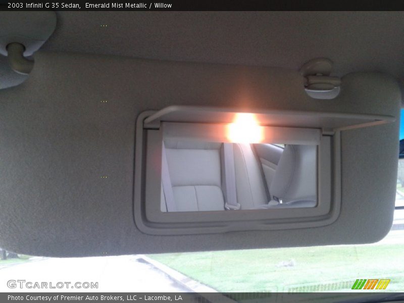 Emerald Mist Metallic / Willow 2003 Infiniti G 35 Sedan