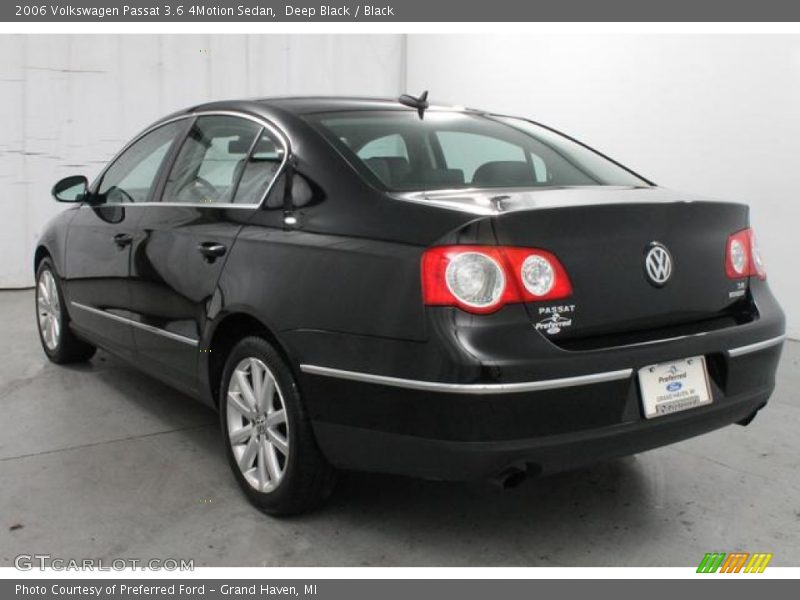Deep Black / Black 2006 Volkswagen Passat 3.6 4Motion Sedan