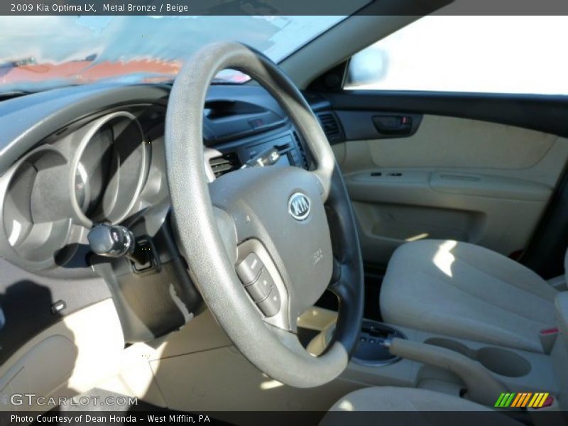 Metal Bronze / Beige 2009 Kia Optima LX