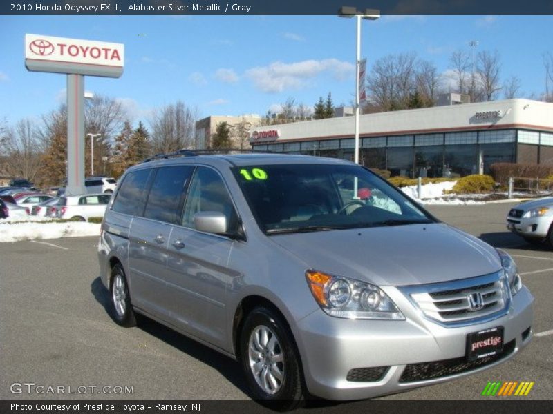 Alabaster Silver Metallic / Gray 2010 Honda Odyssey EX-L