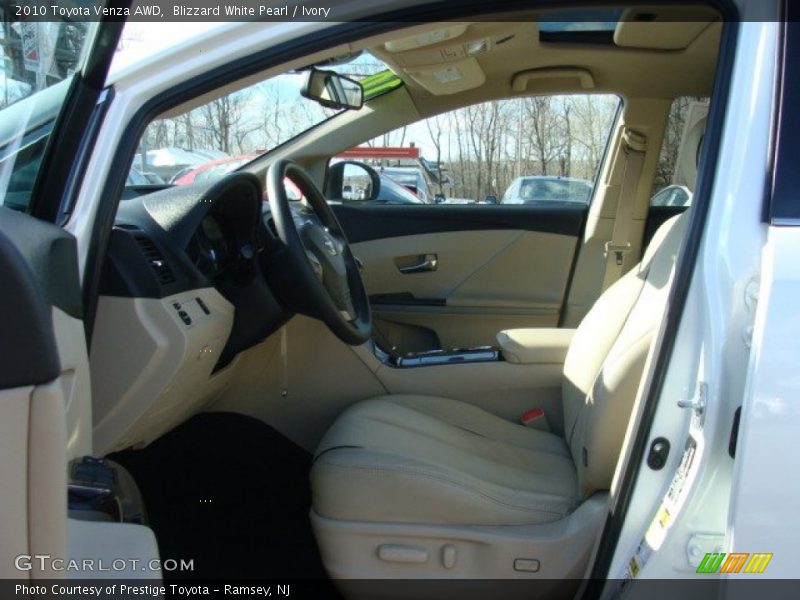 Blizzard White Pearl / Ivory 2010 Toyota Venza AWD