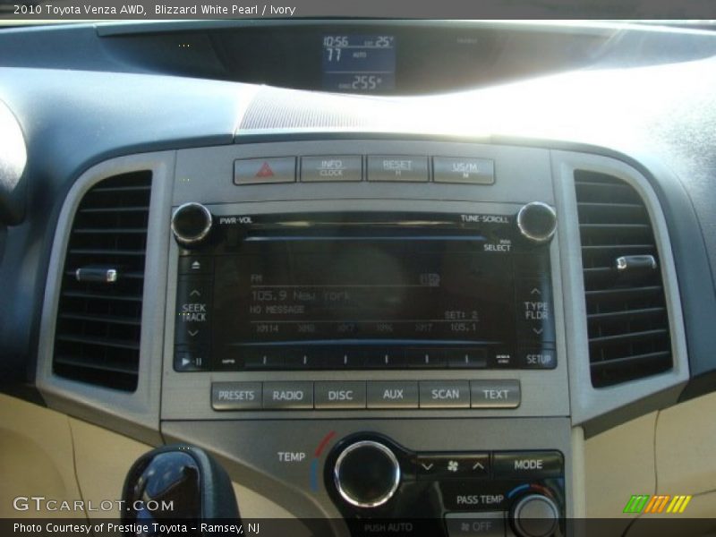 Blizzard White Pearl / Ivory 2010 Toyota Venza AWD
