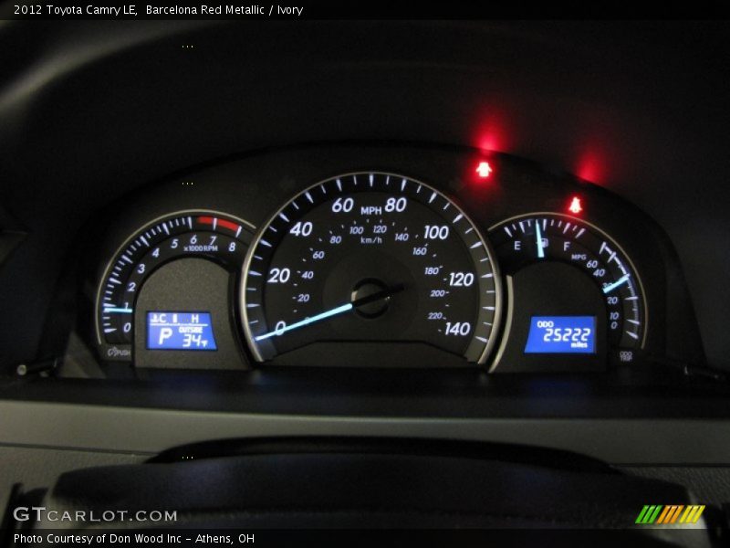 Barcelona Red Metallic / Ivory 2012 Toyota Camry LE