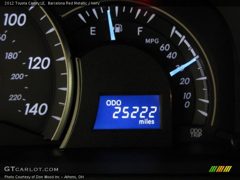 Barcelona Red Metallic / Ivory 2012 Toyota Camry LE