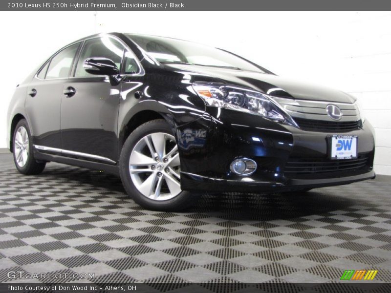 Obsidian Black / Black 2010 Lexus HS 250h Hybrid Premium
