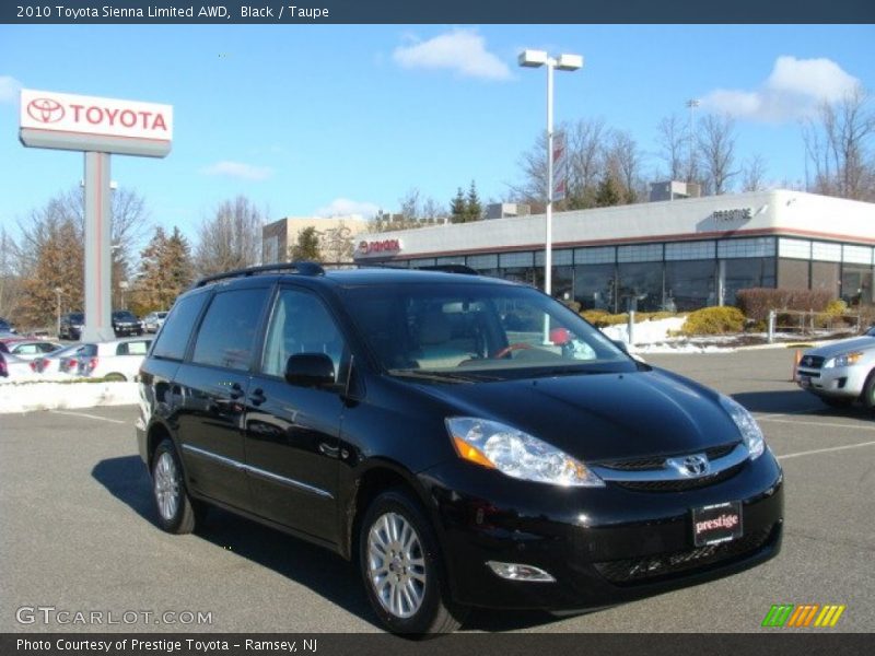 Black / Taupe 2010 Toyota Sienna Limited AWD