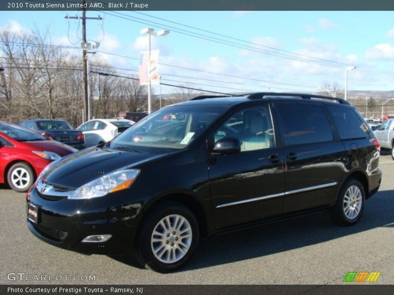 Black / Taupe 2010 Toyota Sienna Limited AWD