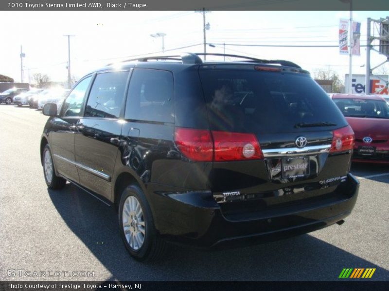 Black / Taupe 2010 Toyota Sienna Limited AWD