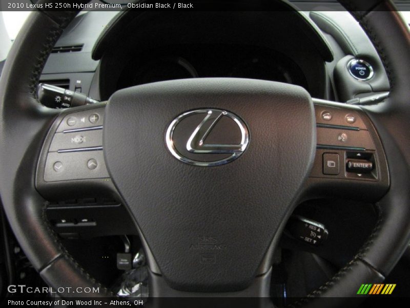 Obsidian Black / Black 2010 Lexus HS 250h Hybrid Premium