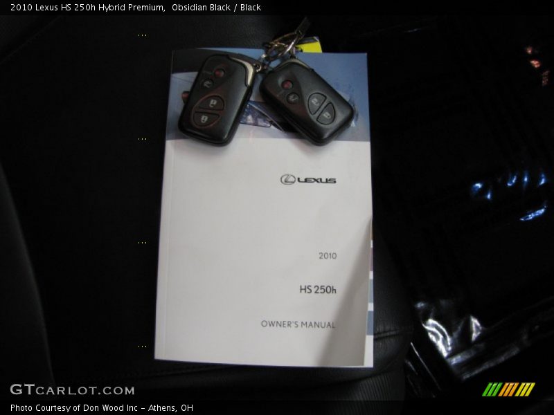 Obsidian Black / Black 2010 Lexus HS 250h Hybrid Premium