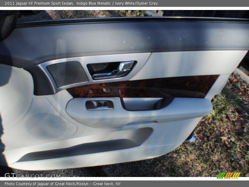 Indigo Blue Metallic / Ivory White/Oyster Grey 2011 Jaguar XF Premium Sport Sedan