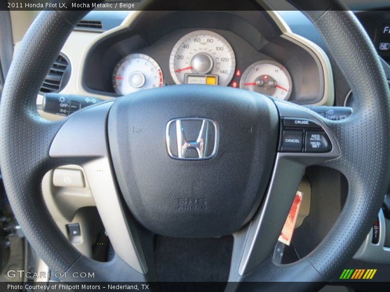 Mocha Metallic / Beige 2011 Honda Pilot LX