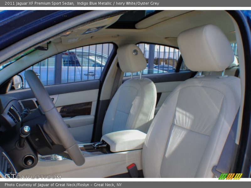 Indigo Blue Metallic / Ivory White/Oyster Grey 2011 Jaguar XF Premium Sport Sedan