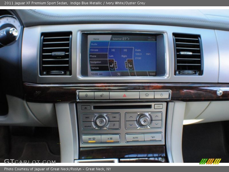 Indigo Blue Metallic / Ivory White/Oyster Grey 2011 Jaguar XF Premium Sport Sedan