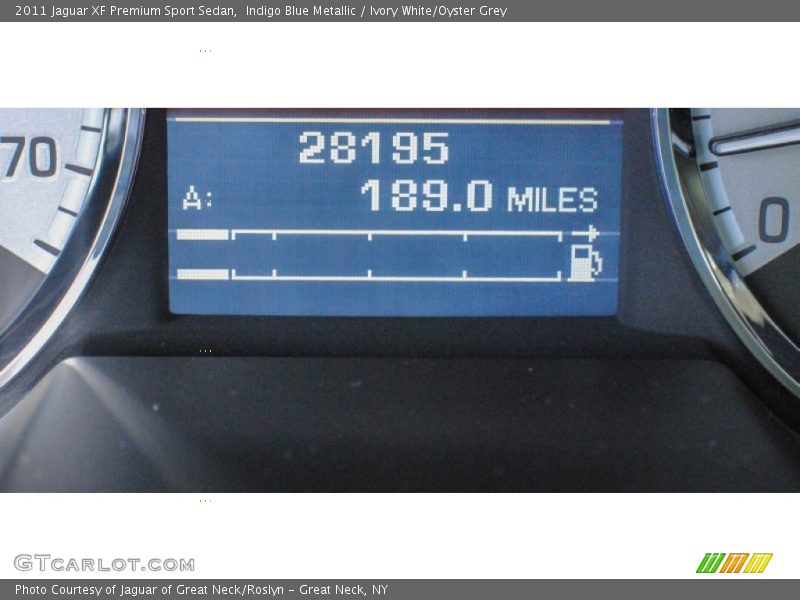Indigo Blue Metallic / Ivory White/Oyster Grey 2011 Jaguar XF Premium Sport Sedan