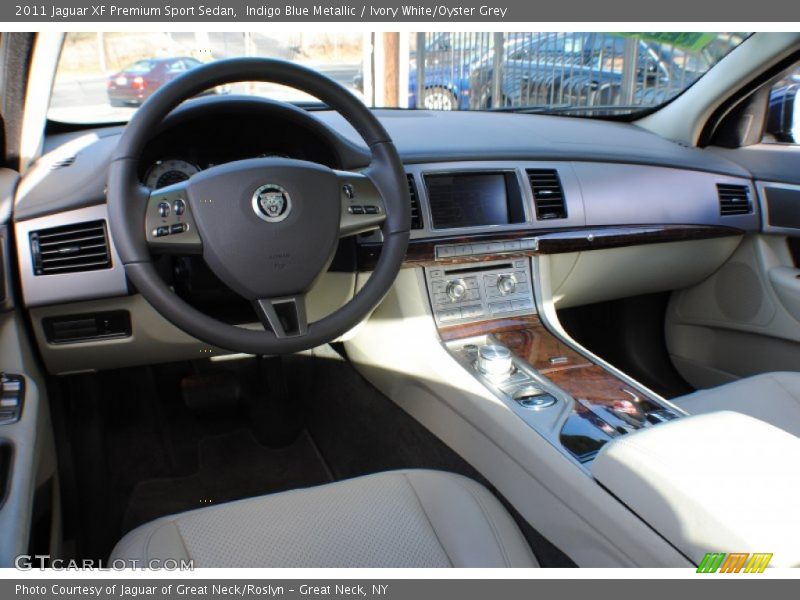 Indigo Blue Metallic / Ivory White/Oyster Grey 2011 Jaguar XF Premium Sport Sedan