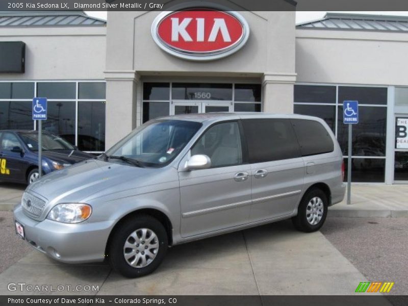 Diamond Silver Metallic / Gray 2005 Kia Sedona LX