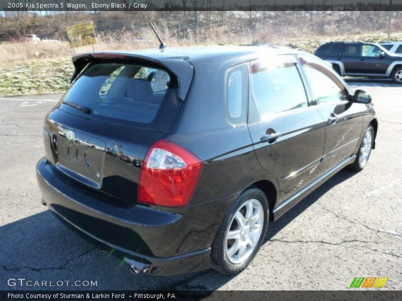 Ebony Black / Gray 2005 Kia Spectra 5 Wagon